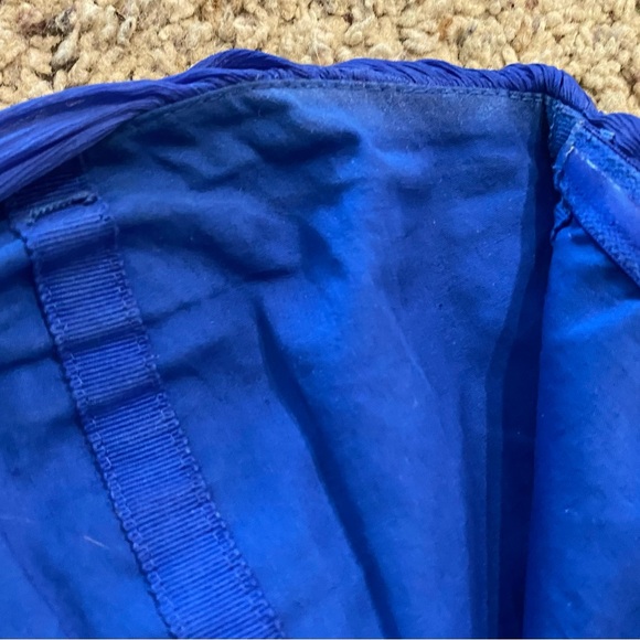 J Crew Silk Chiffon Arabella dress 00 petite Casablanca Blue - Picture 5 of 12